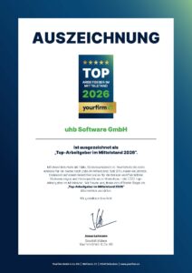 Urkunde_Top-Arbeitgeber_2026_uhb Software GmbH Top-Arbeitgeber_2026_uhb Software GmbH